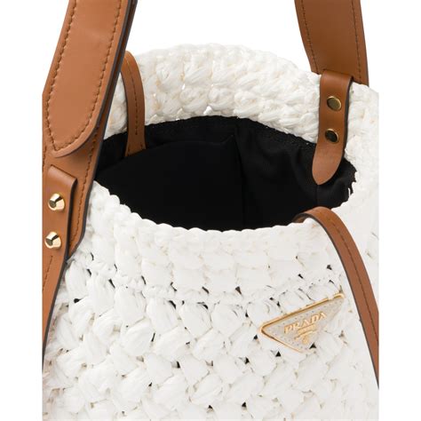 prada crochet bucket bag